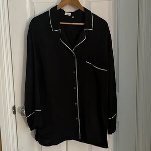 WILFRED Satin Button-Down Blouse NWOT